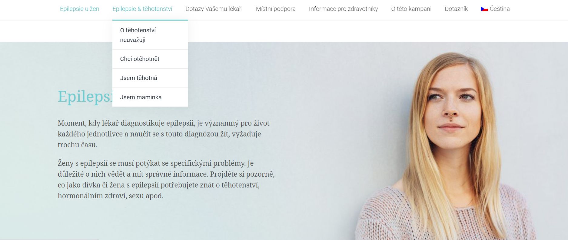 web Ženy a epilepsie